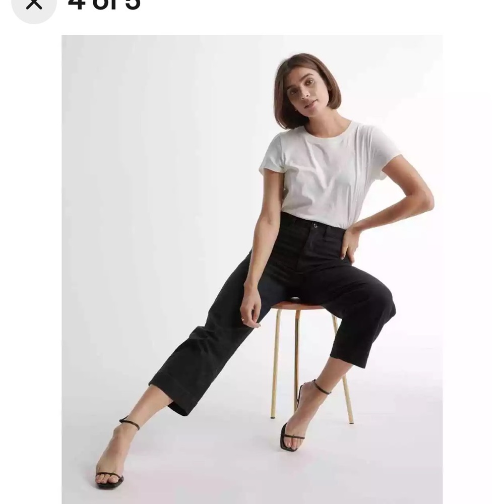 Quince cropped black denim pants. Size 25. Worn twice - Picture 3 of 10